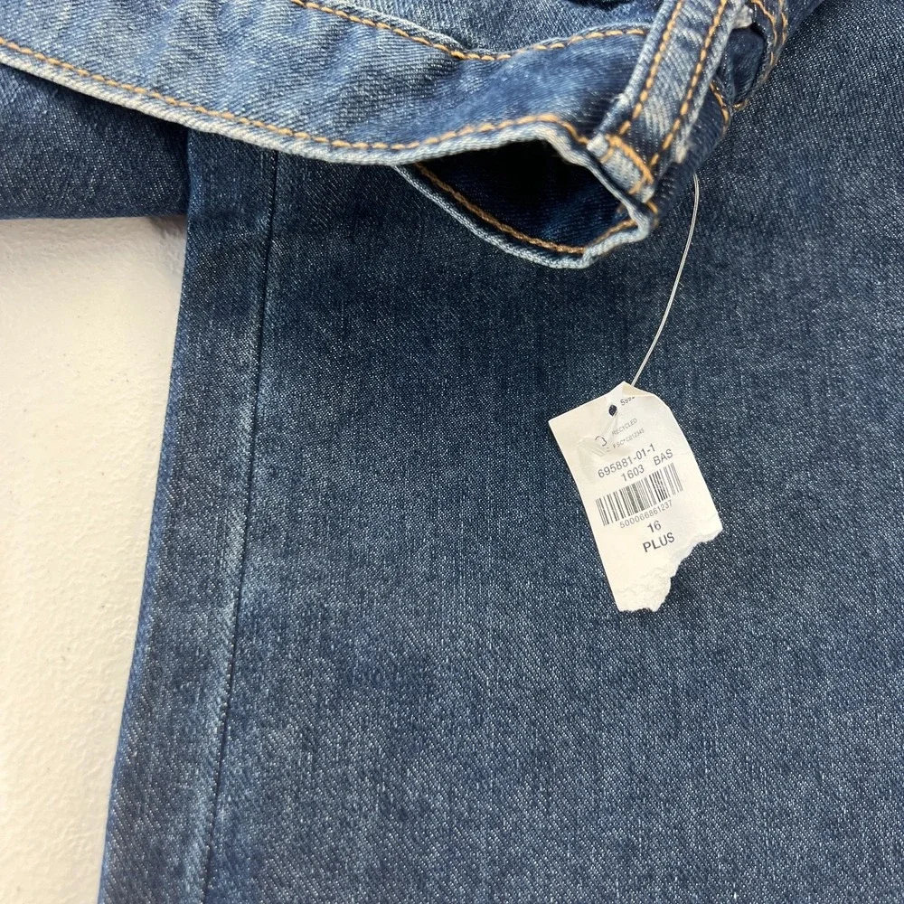 Old Navy Wow Straight Non Stretch Jeans Boys 16 Plus Blue Dark Wash Denim Cotton